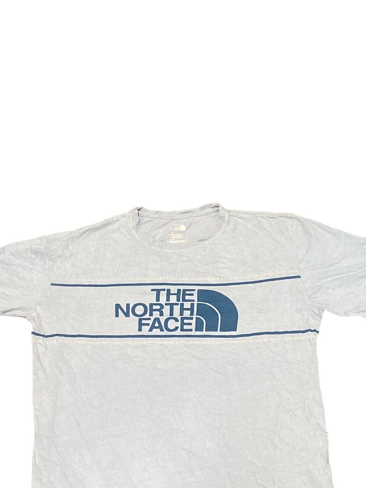 The North Face T-Shirt Blue Mens L Chest Logo