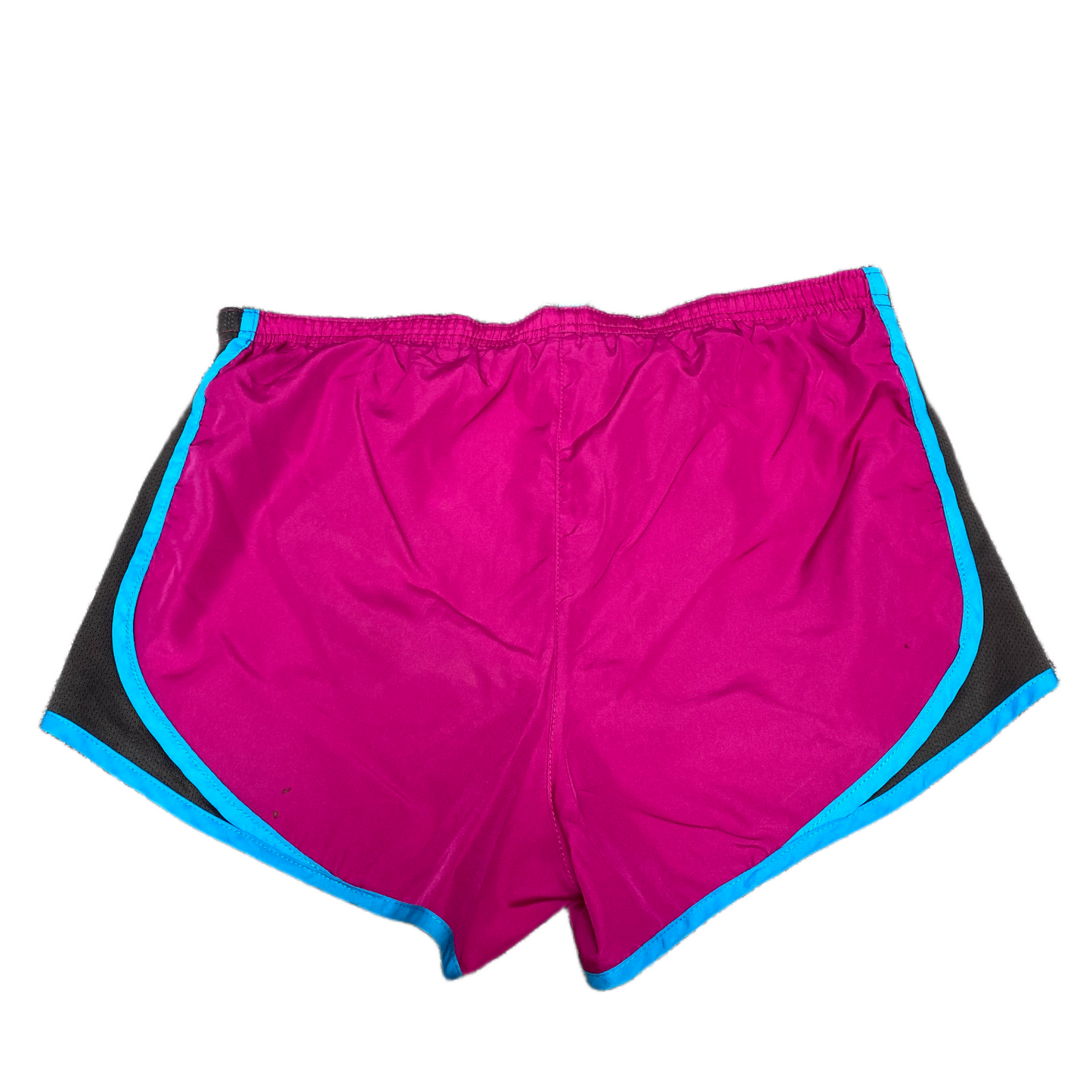 Running Sprinter Shorts Womens L 30" Waist Pink Black Athletic Fit Dolphin Hem