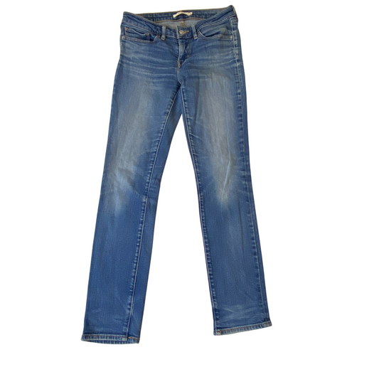 Levi's 712 Jeans Womens Medium W27 L28 Blue Denim Straight Slim Fit Outdoor