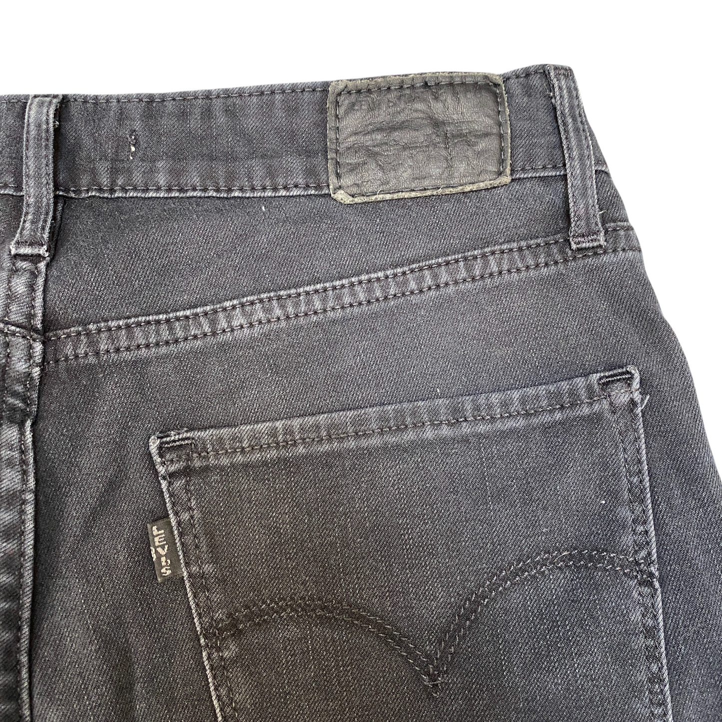 Levi's Jeans Womens 28" Waist Black Denim Premium 721 High Rise Super Skinny Leg