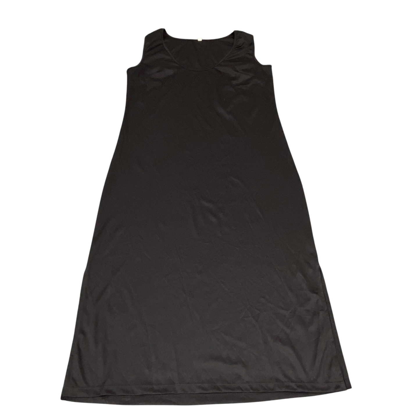 Tank Long Dress Womens M Black Solid Sleeveless Round Neck Casual Pullover