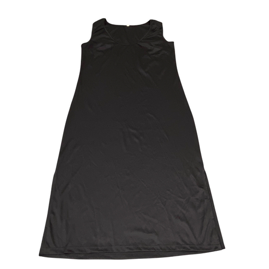 Tank Long Dress Womens M Black Solid Sleeveless Round Neck Casual Pullover