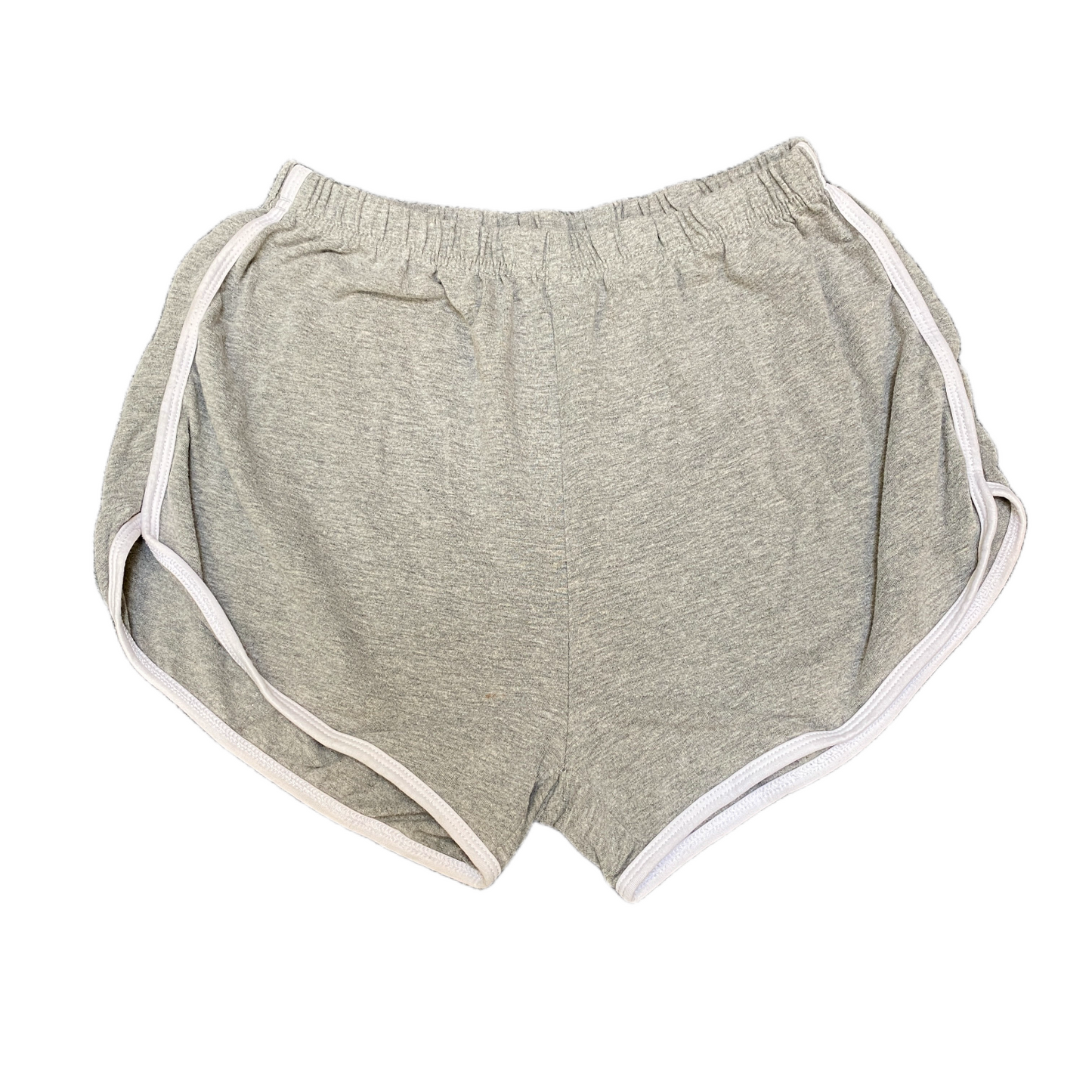 Running Sprinter Shorts Women M 24" Waist Grey Athletic Gym Workout Dolphin Hem