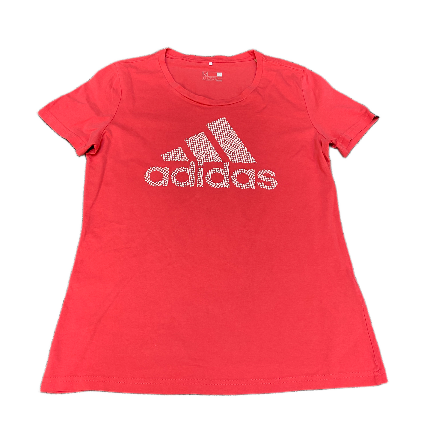 Adidas Climalite T-Shirt Womens Medium Red Graphic Print Short Sleeve Crew Neck