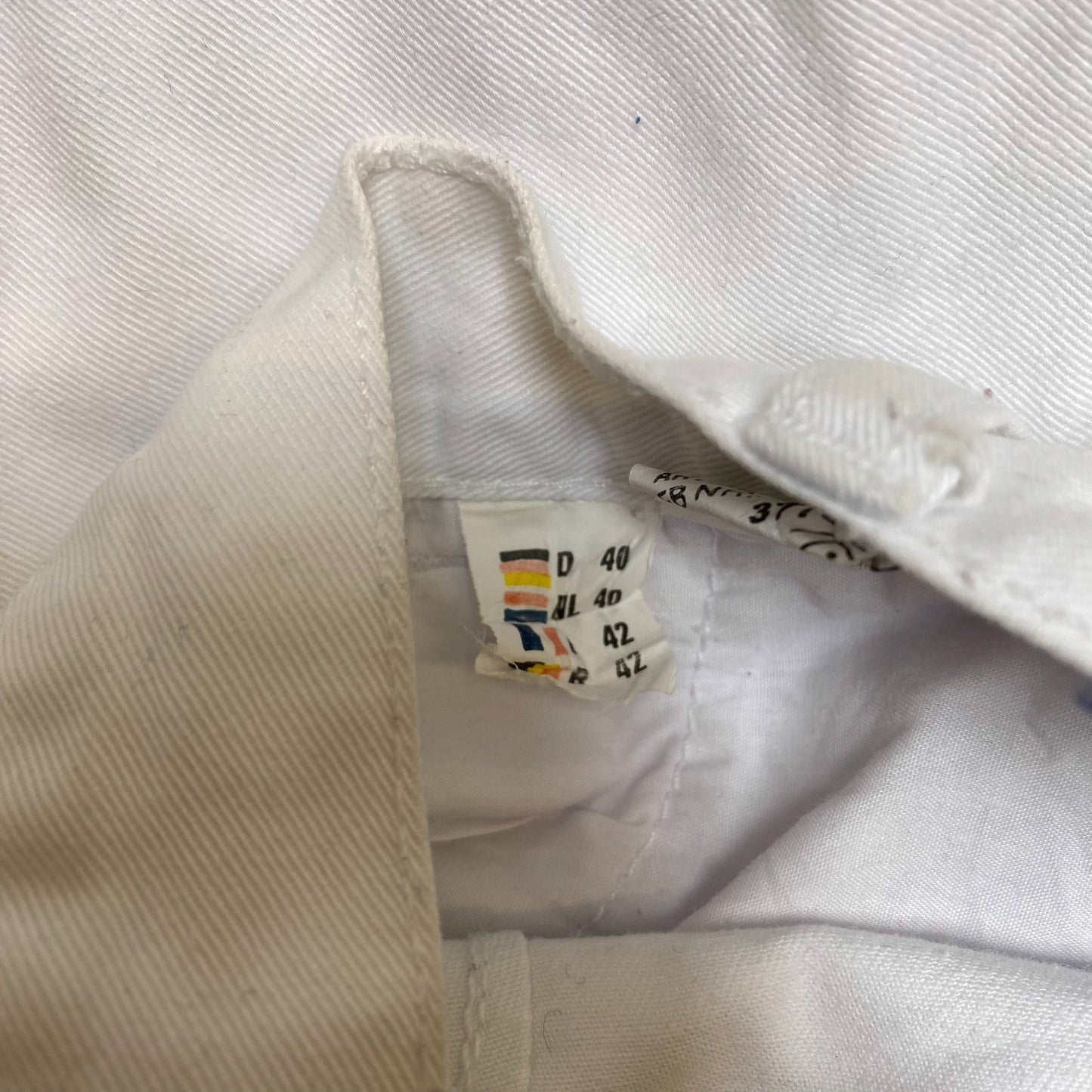 Cargo Pants Men's Medium White Solid Pockets Wide Leg Casual Flat Front Outdoor