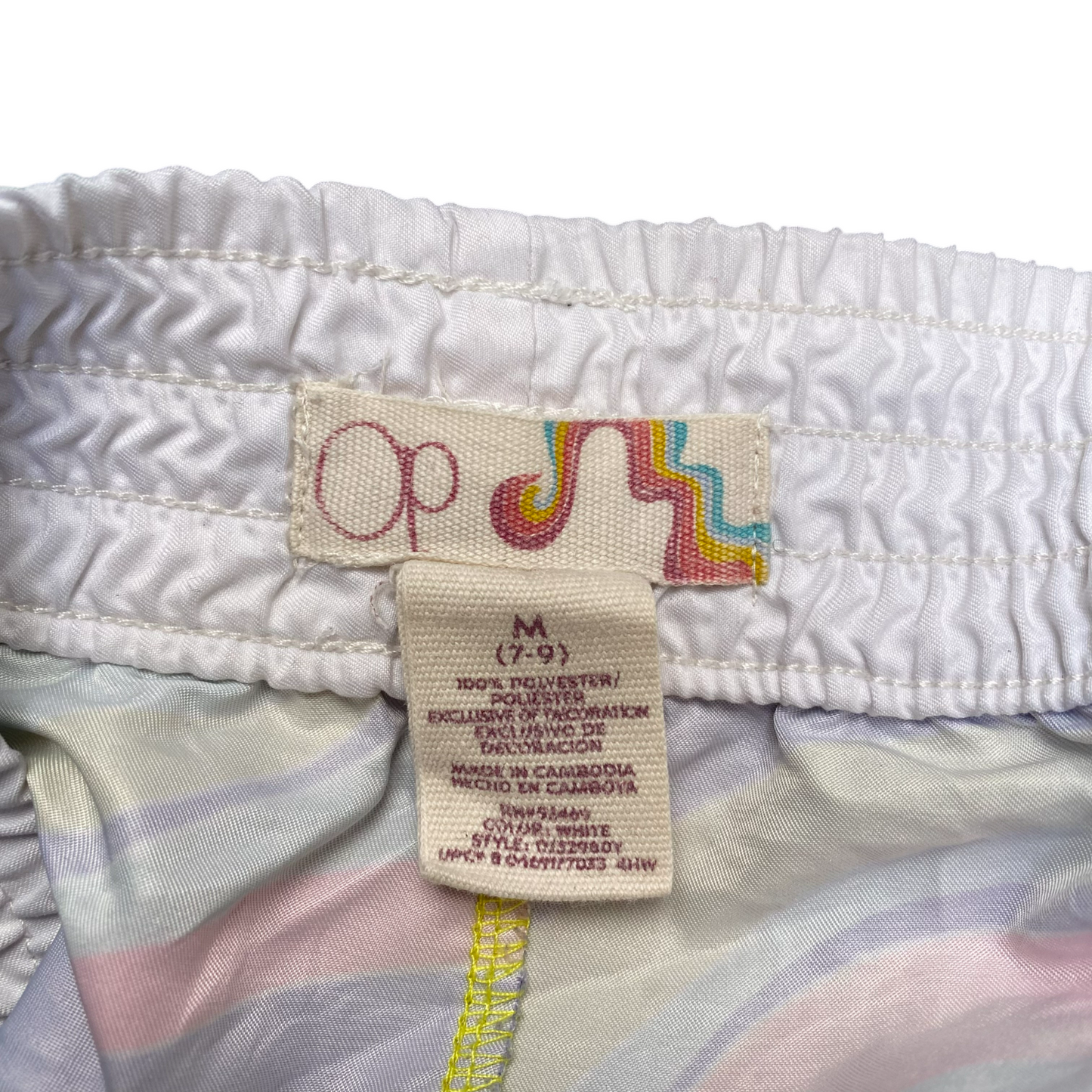 Running Shorts Womens Medium Multicoloured Patterned Drawstring Athletic Fit