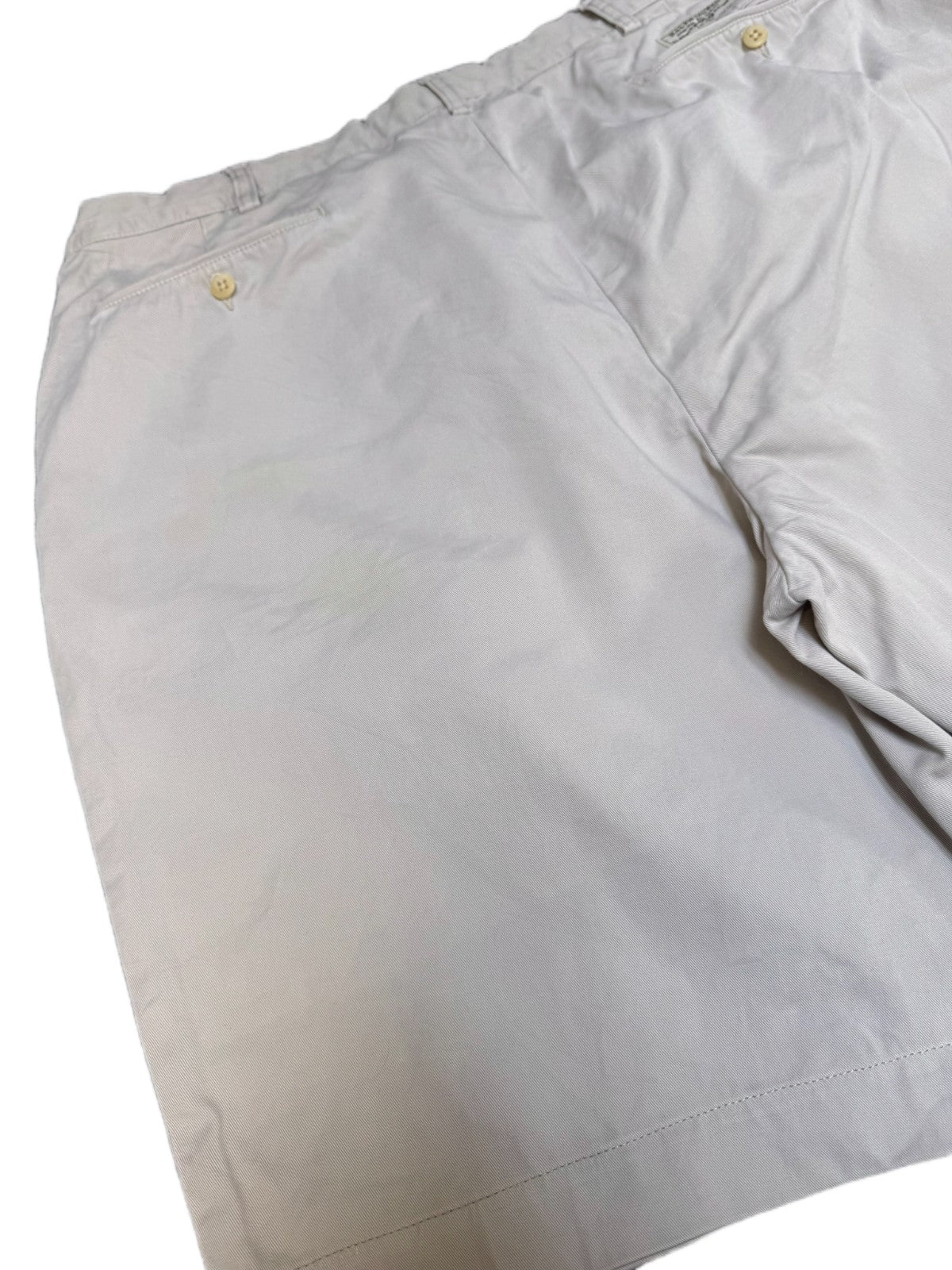 Polo Ralph Lauren Classic Chino Shorts Fits as Mens 2XL 40" Waist Beige Pleated