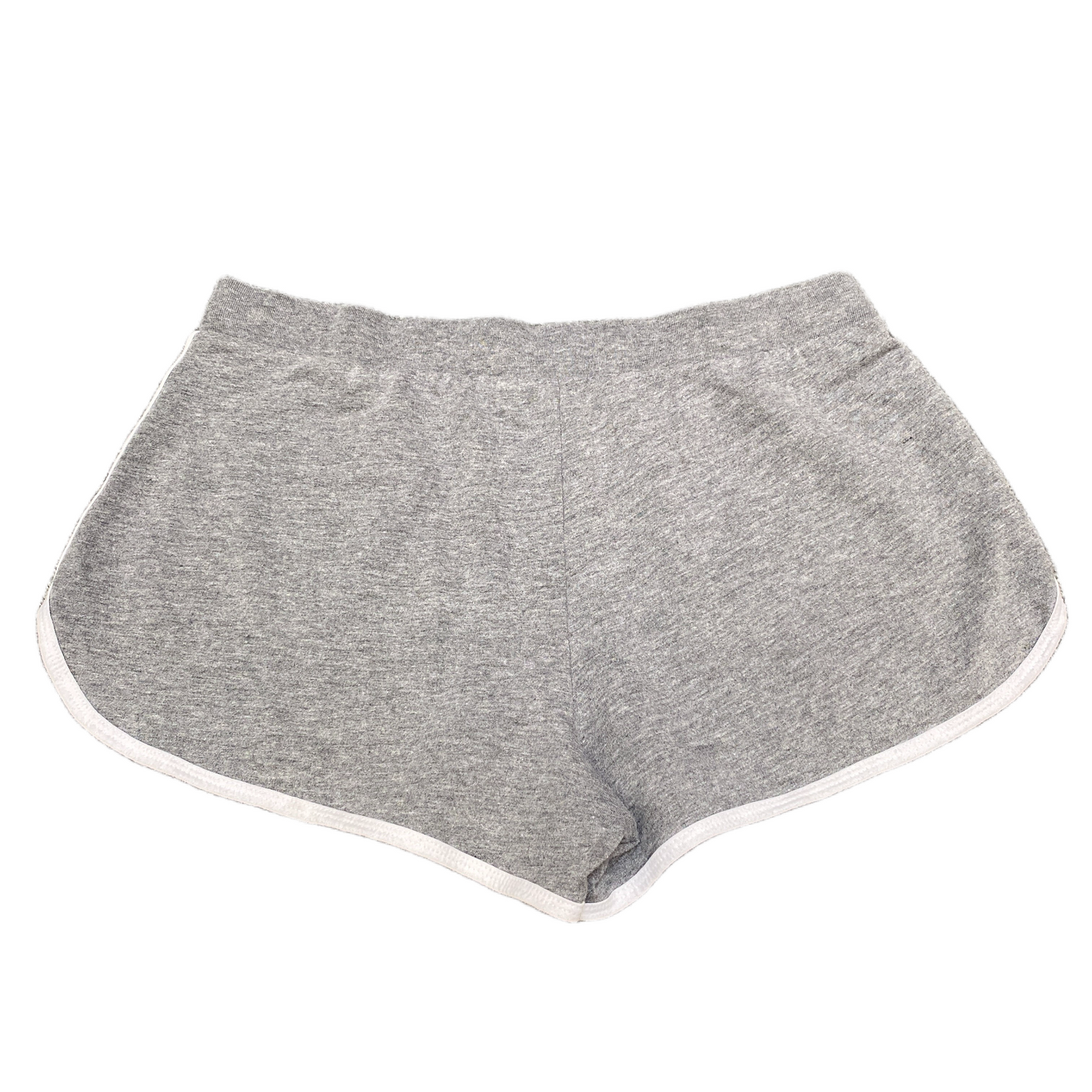 Running Sprinter Shorts Womens L 30" Waist Grey Athletic Gym Stretch Dolphin Hem