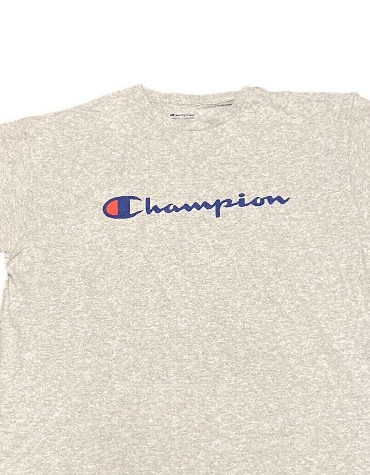 Champion T-Shirt Grey Mens XL Chest Logo