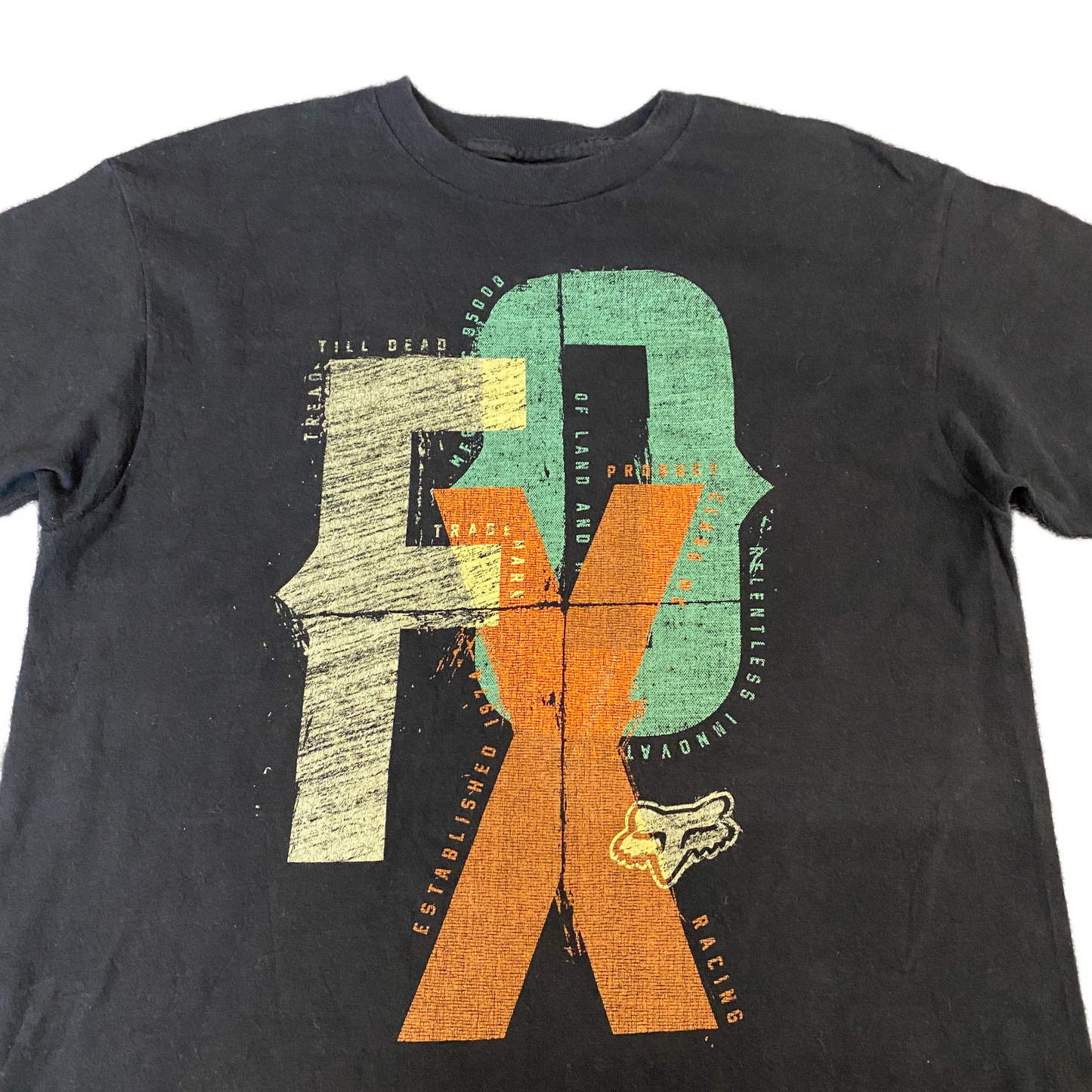 Fox Racing Scrambler SS 2014 T-Shirt Mens S Black Graphic Logo Regular Fit Tee