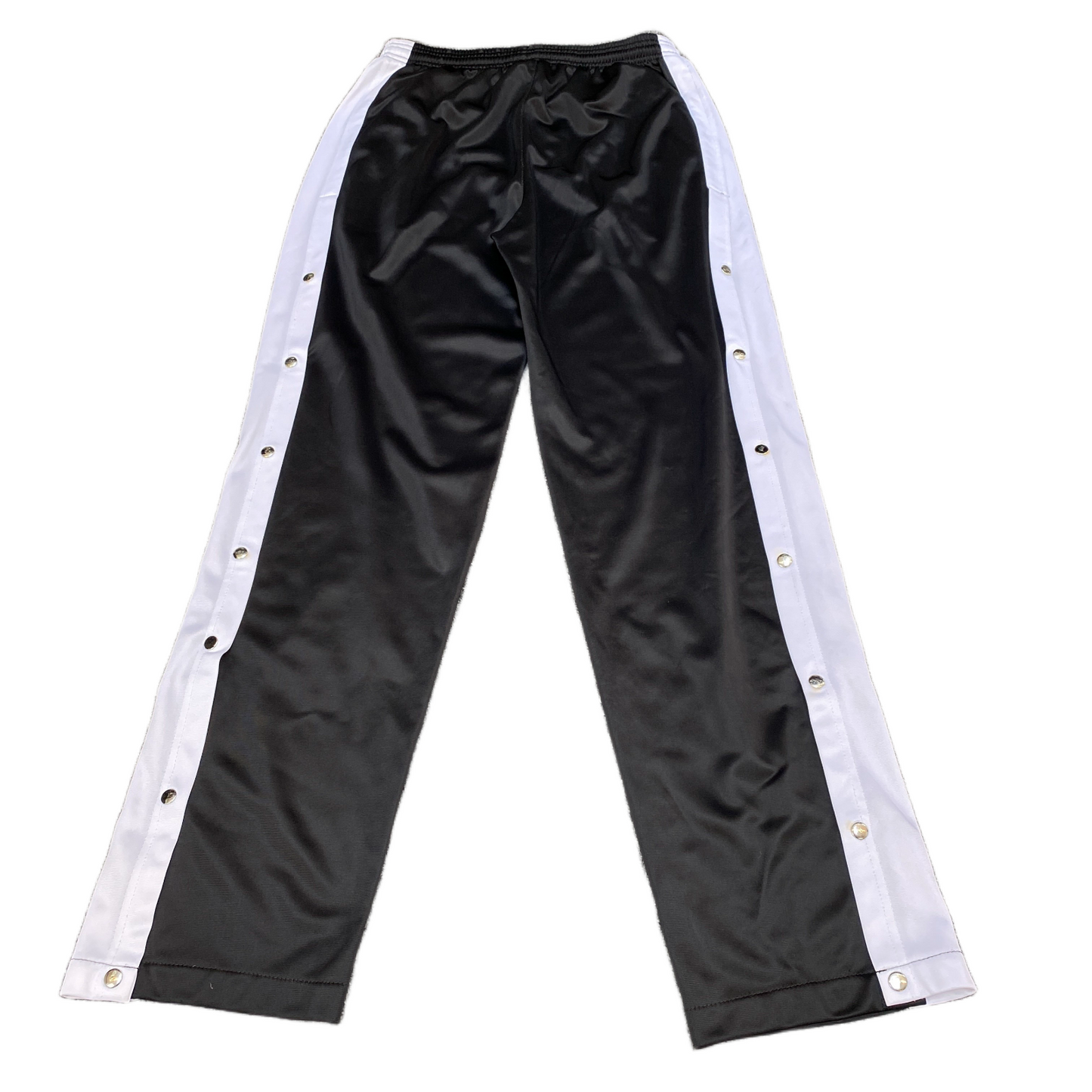 Active Track Pants Fits as Womens 28" Waist Black Snap Button Drawstring Trouser