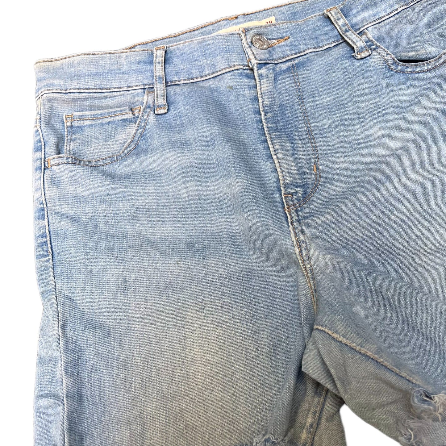 Levi's 720 Super Skinny Denim Shorts Fits as Womens M 30" Waist Blue High Rise