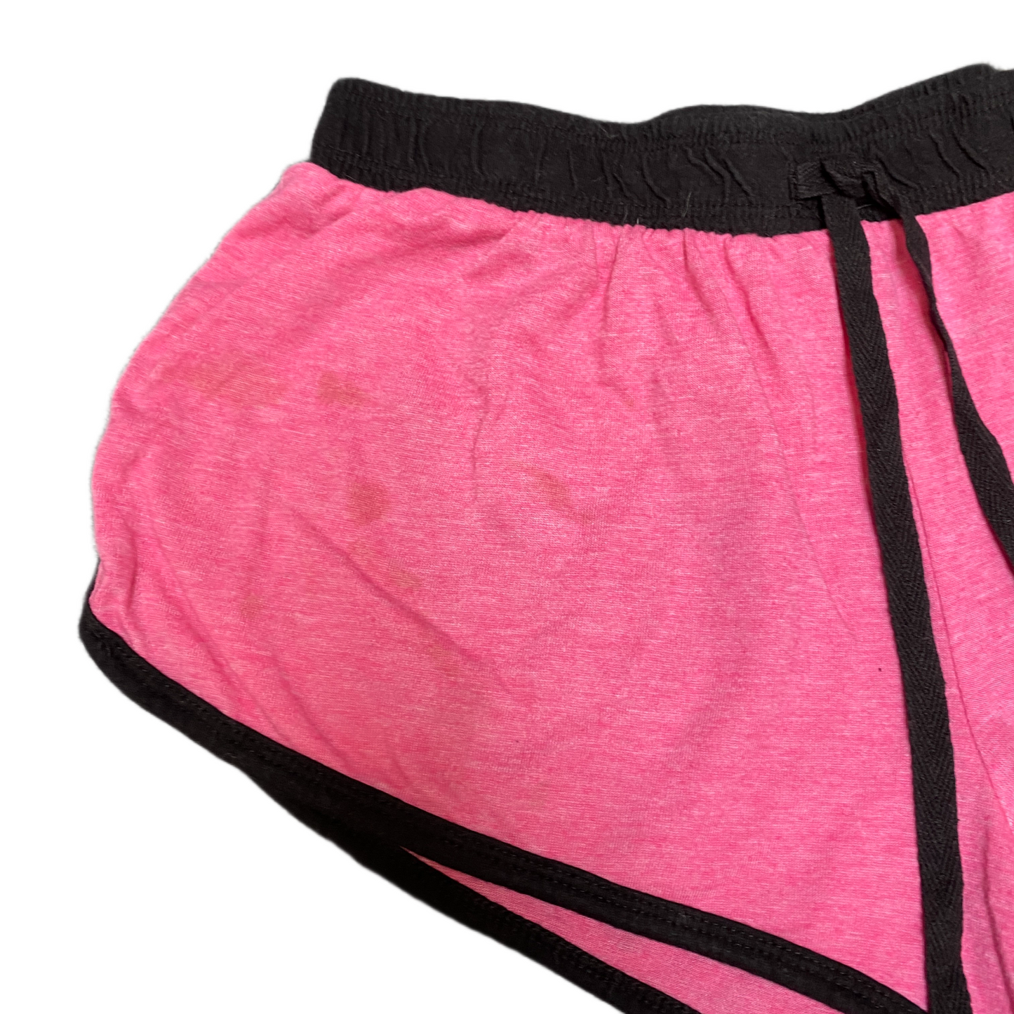 Running Sprinter Shorts Womens S 26" Waist Pink Black Gym Workout Dolphin Hem