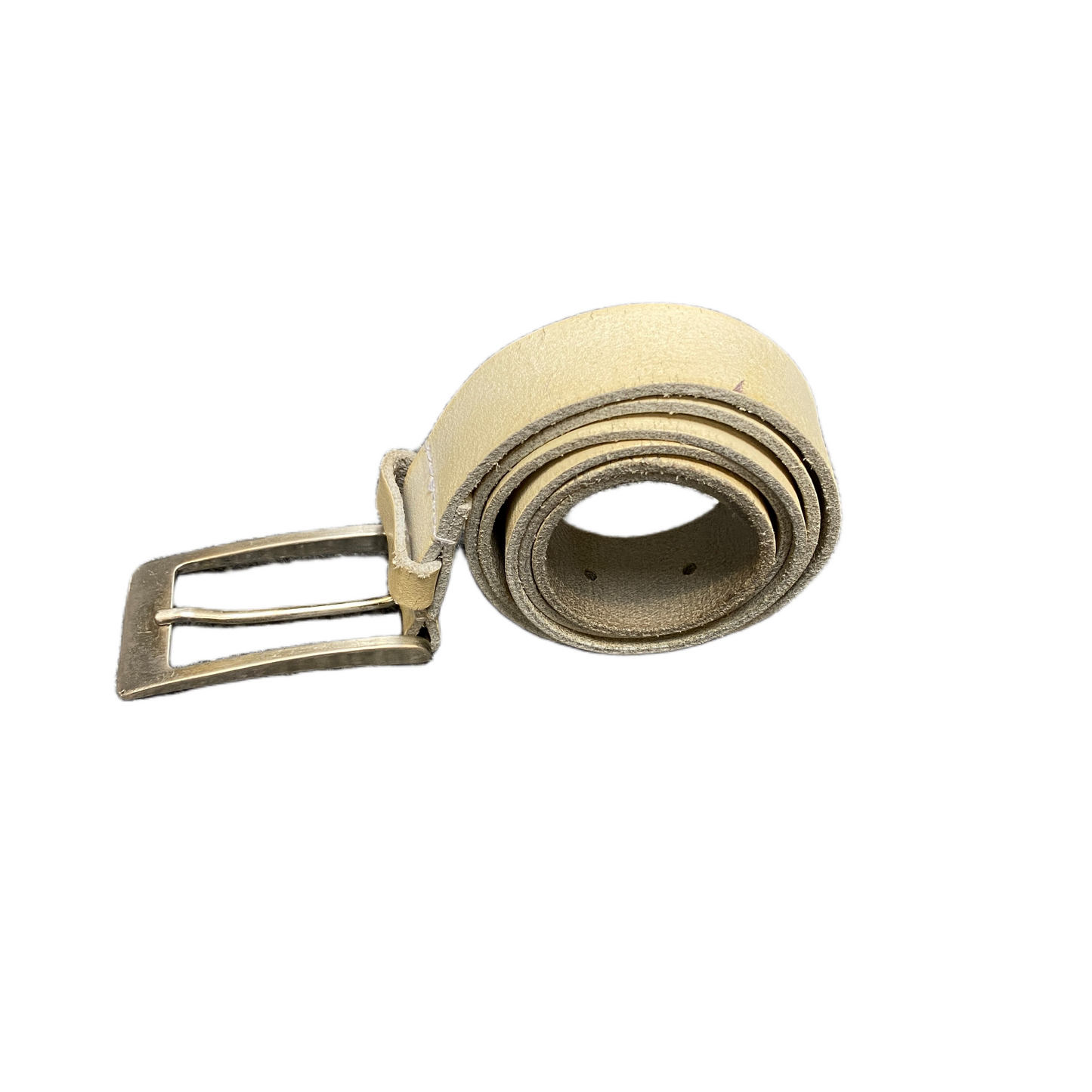 Bernd Gotz Waist Belt Mens Beige Leather Adjustable Silver Pin Buckle Sz 41 in