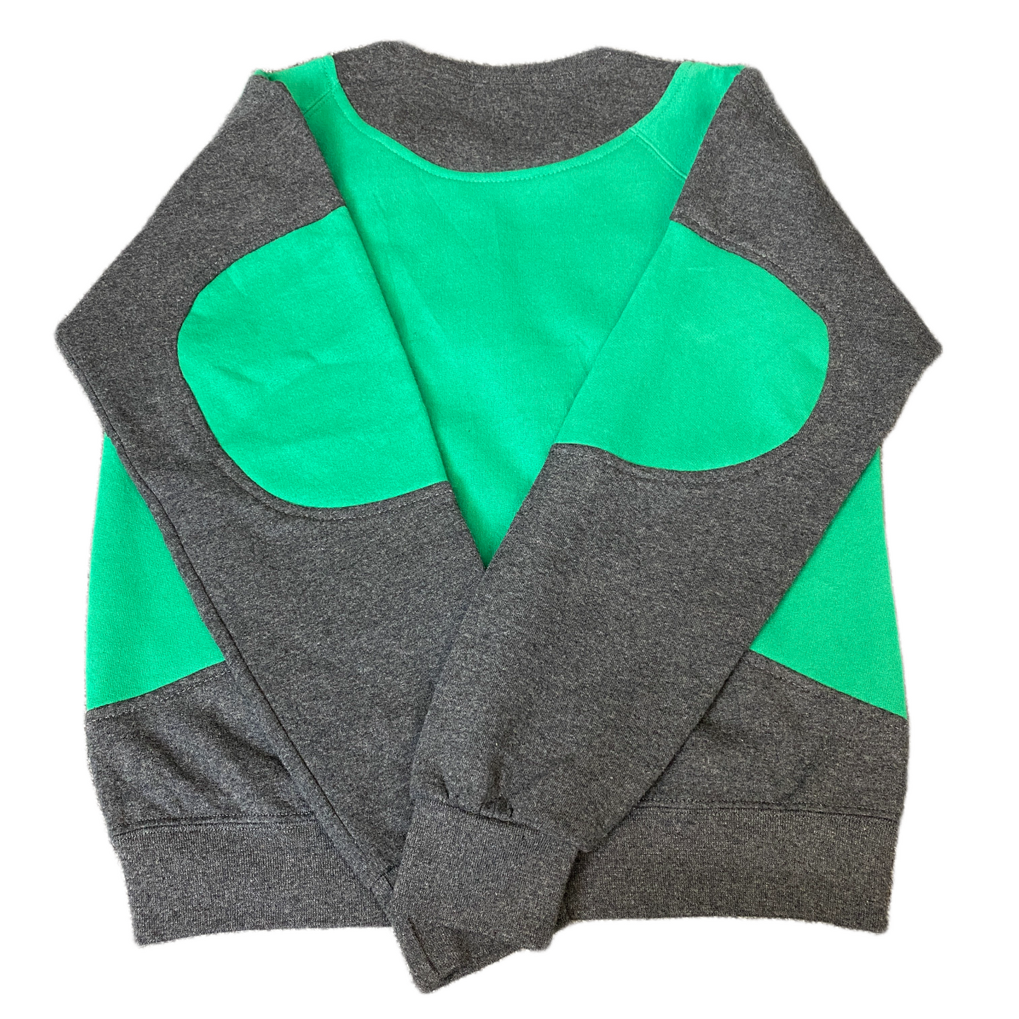 Nike Reworked Sweatshirt Mens S Green Grey Embroidered Spellout Logo Vintage Y2K