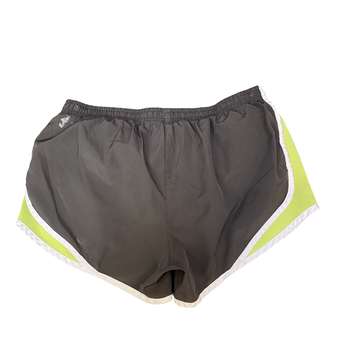 Running Sprinter Shorts Women Small Grey Green Athletic Workout Drawstring Waist