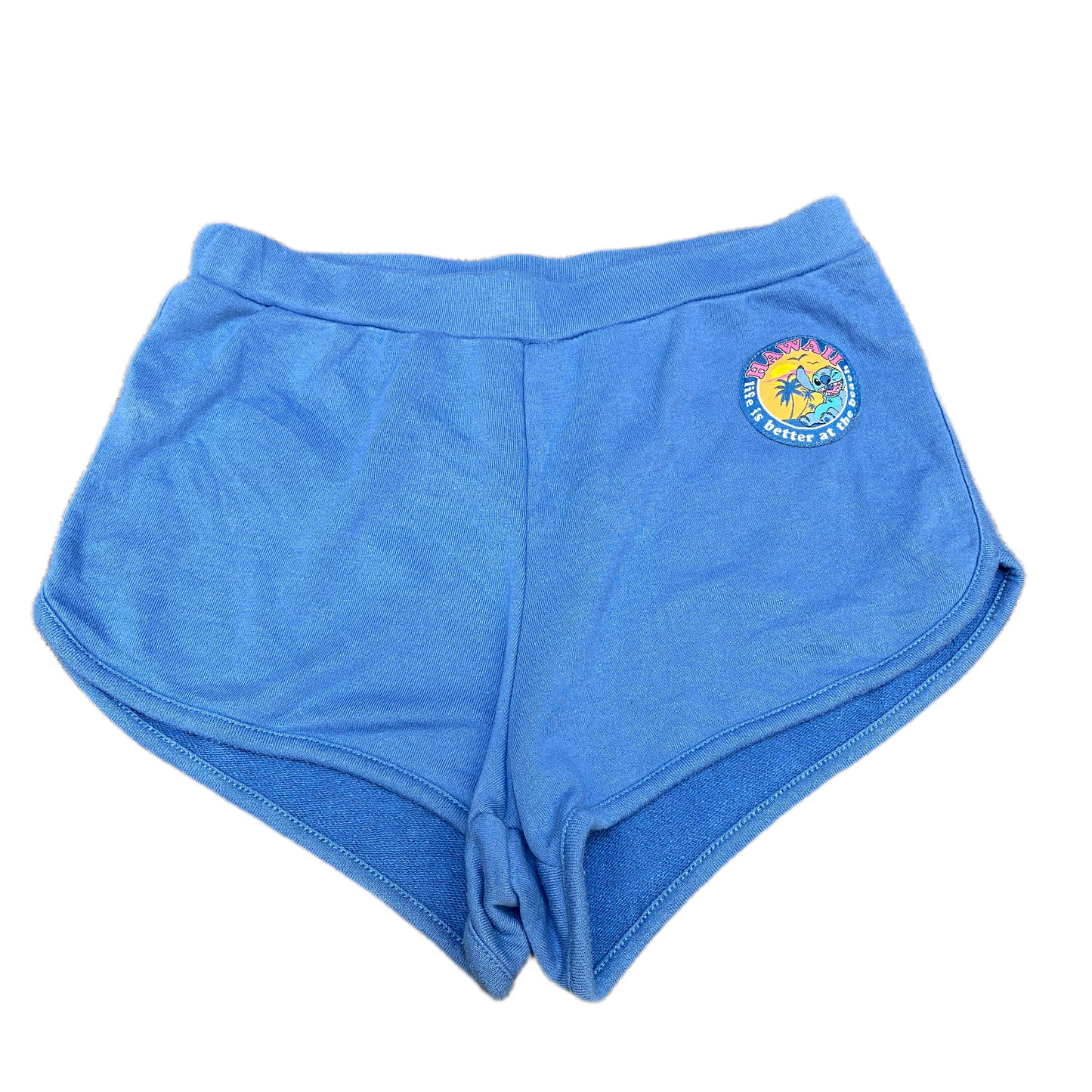 Hawaii Aloha Beach Shorts Womens M 28" Waist Blue Athletic Stretch Dolphin Hem