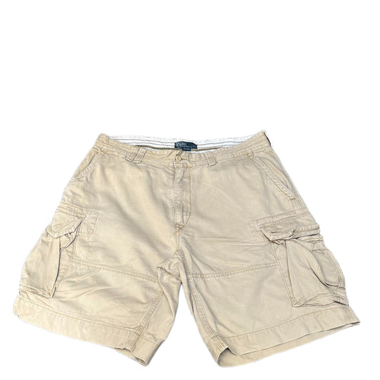 Polo Ralph Lauren Cargo Shorts Fits as Mens 2XL 38" Waist Tan Classic Chino