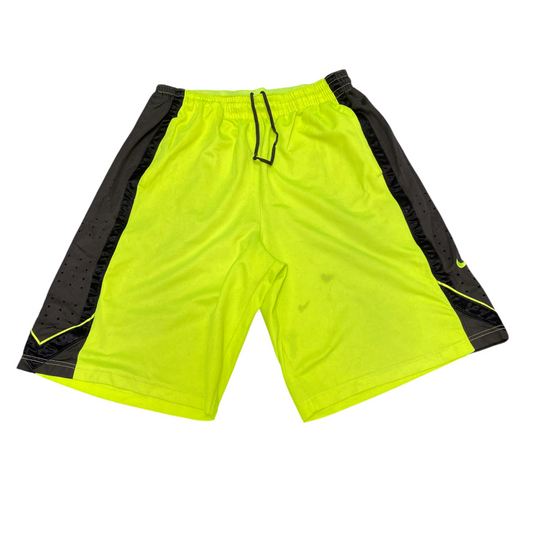 Nike Basketball Shorts Mens XL Green Athletic Dri Fit Lacrosse Elastic Waist