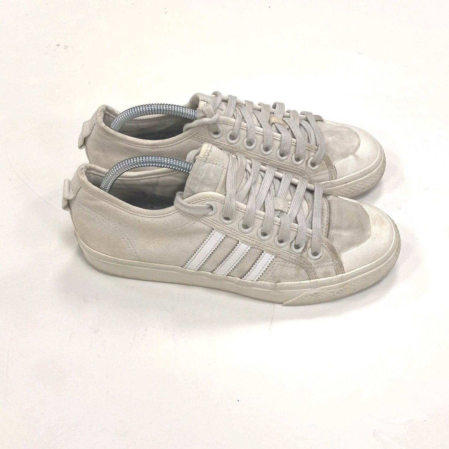 adidas 3 Stripes Trainers Sneakers Men's UK 6.5 Grey Lace Up