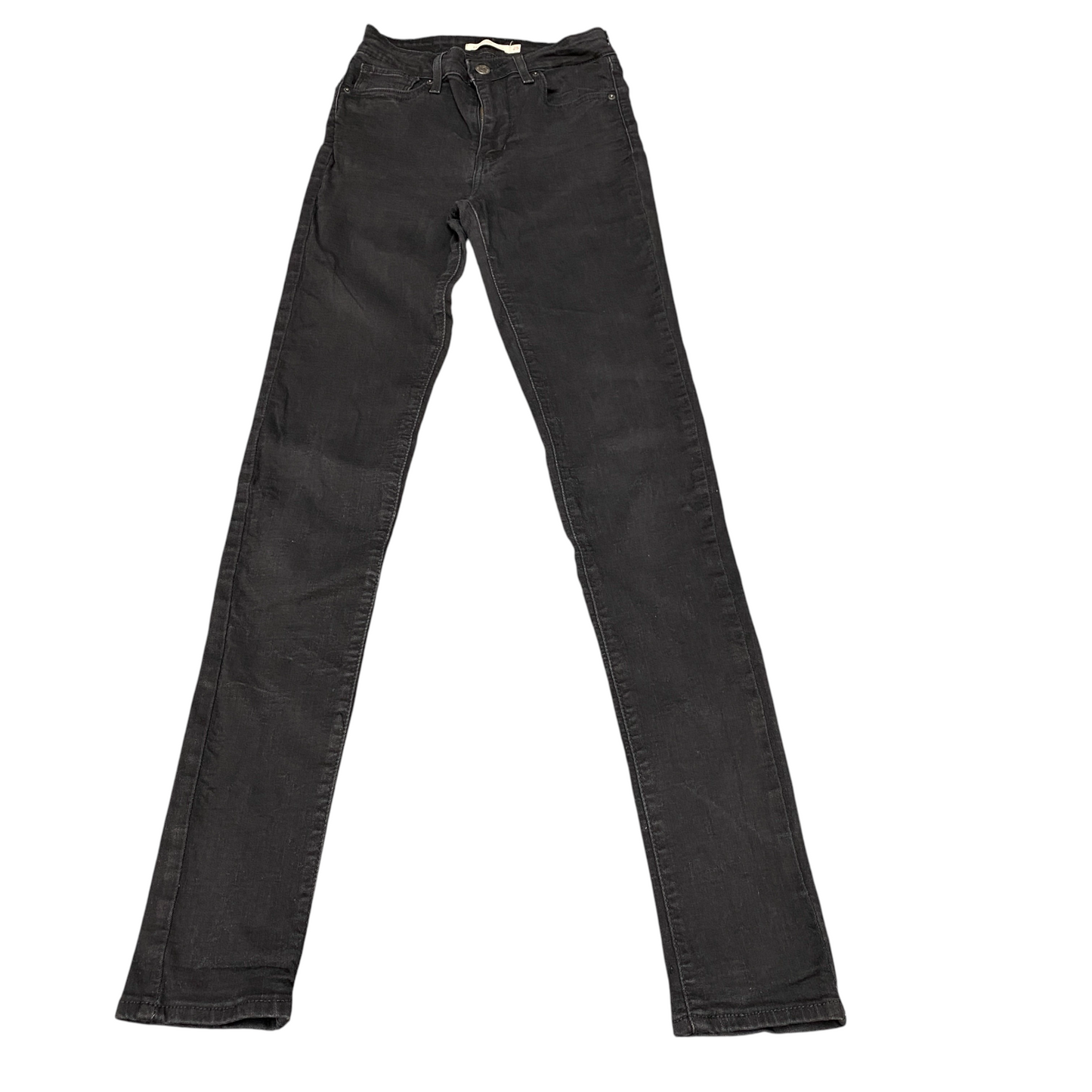 Levi's Jeans Womens 23" Waist Black Denim High Waisted Super Stretch Skinny Leg