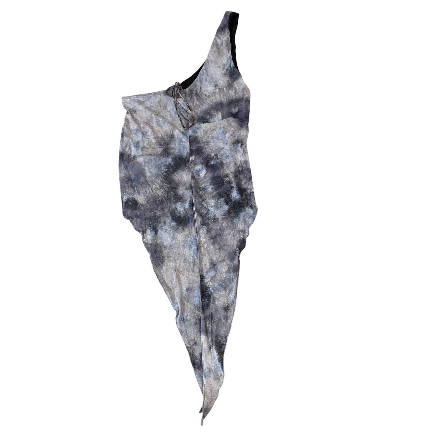 Take One Swimsuit Womens S Grey Tie Dye One Shoulder Lined Sleeveless Comfort