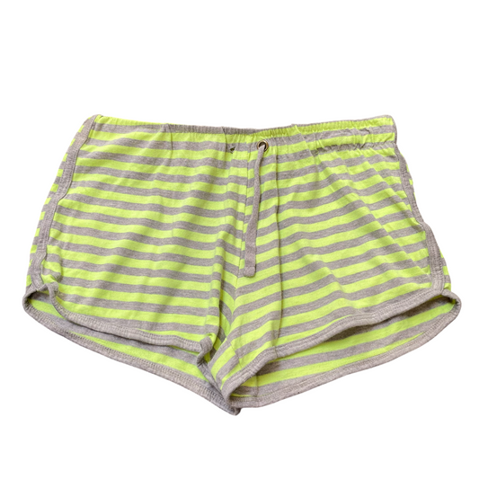 Atmosphere Sprinter Running Shorts Womens 26W Green Grey Striped Elastic Waist