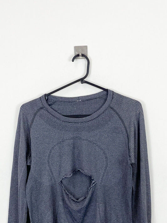 Long Sleeve Top Grey Womens M