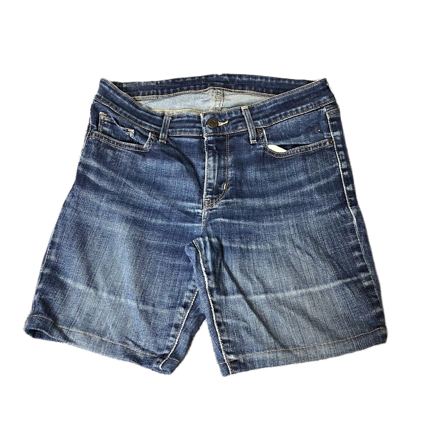 Levi's Bermuda Shorts Fits as Women Medium 29" Waist Blue Denim Mid Rise Red Tab