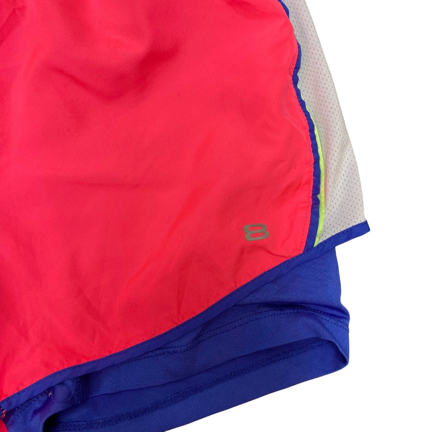 Layer 8 Sprinter Shorts Womens Small Pink Blue Lined Performance Qwick-Dry