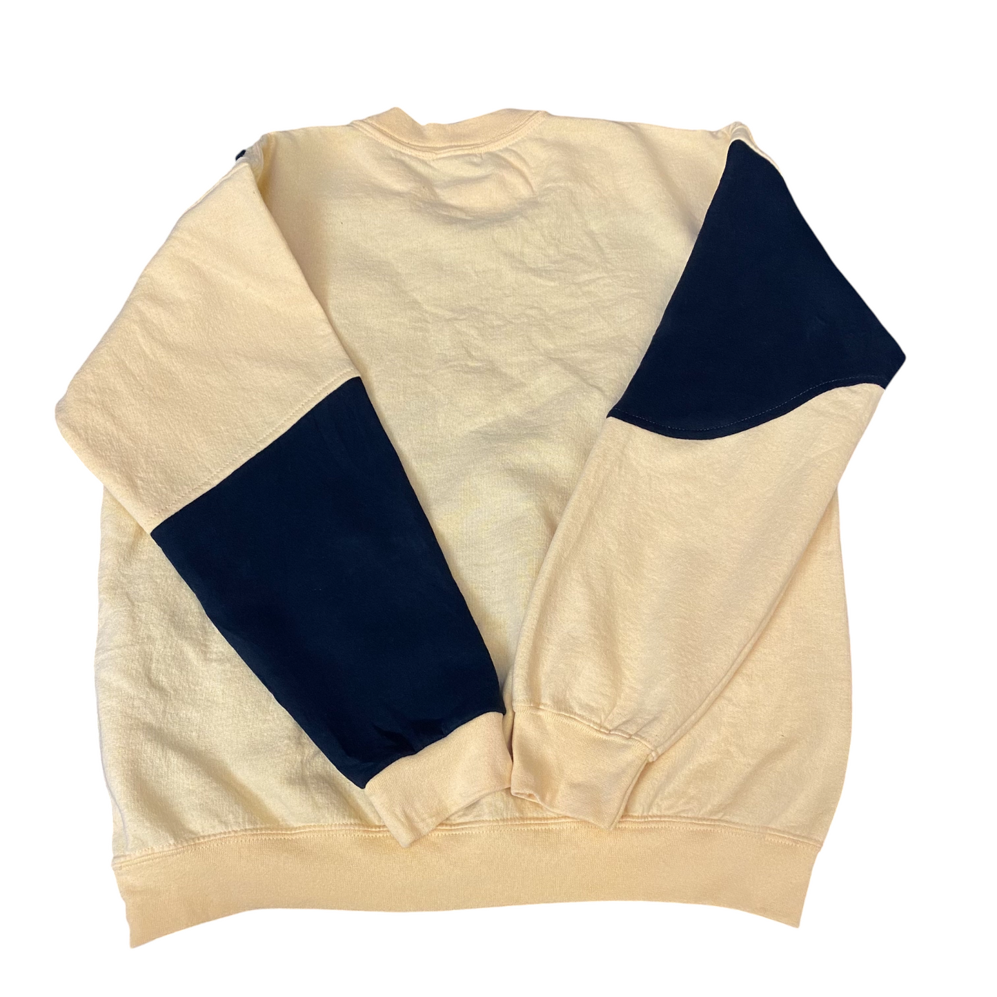 Nike Reworked Sweatshirt Mens M Yellow Black Embroidered Spellout Logo Vtg Y2K