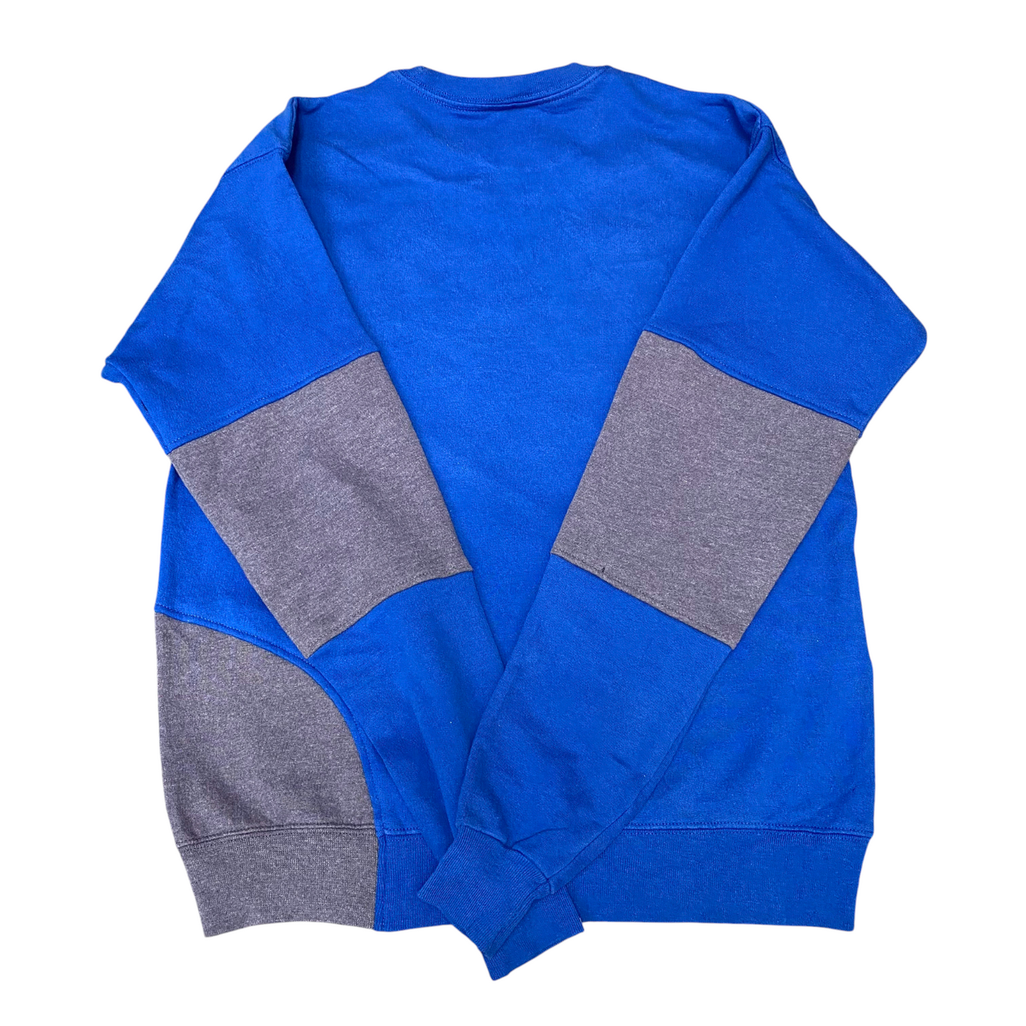 Nike Reworked Sweatshirt Mens M Blue Grey Embroidered Spellout Logo Vintage Y2K
