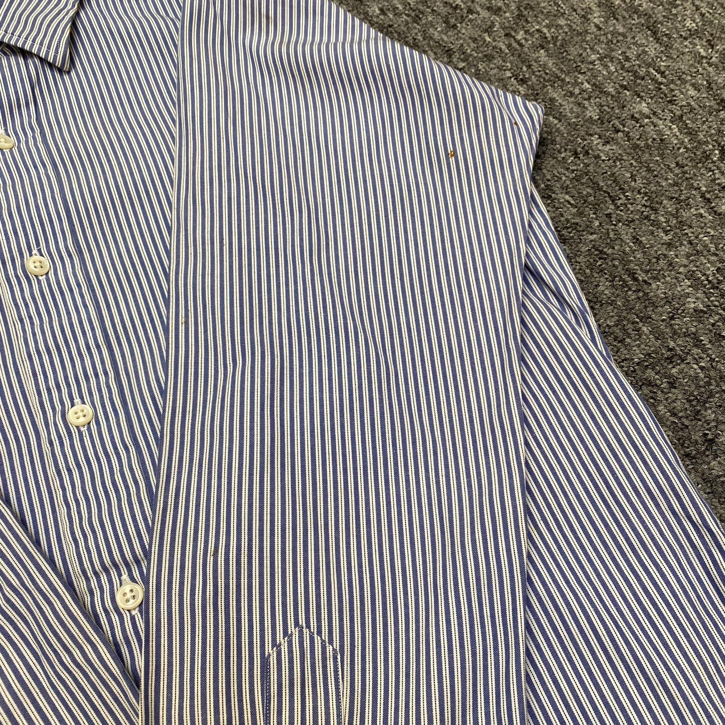 Polo Ralph Lauren Lowell Shirt Men's XXL Blue Striped Long Sleeve Button Down