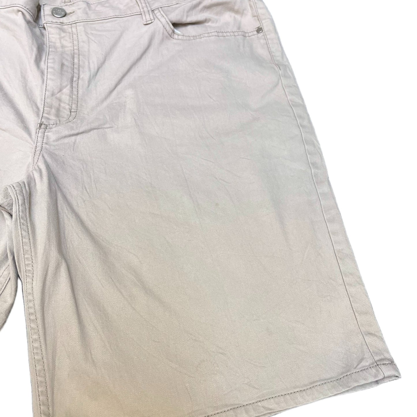 Lee Riders Bermuda Shorts Fits as Womens 2XL 40" Waist Beige Denim Mid Rise