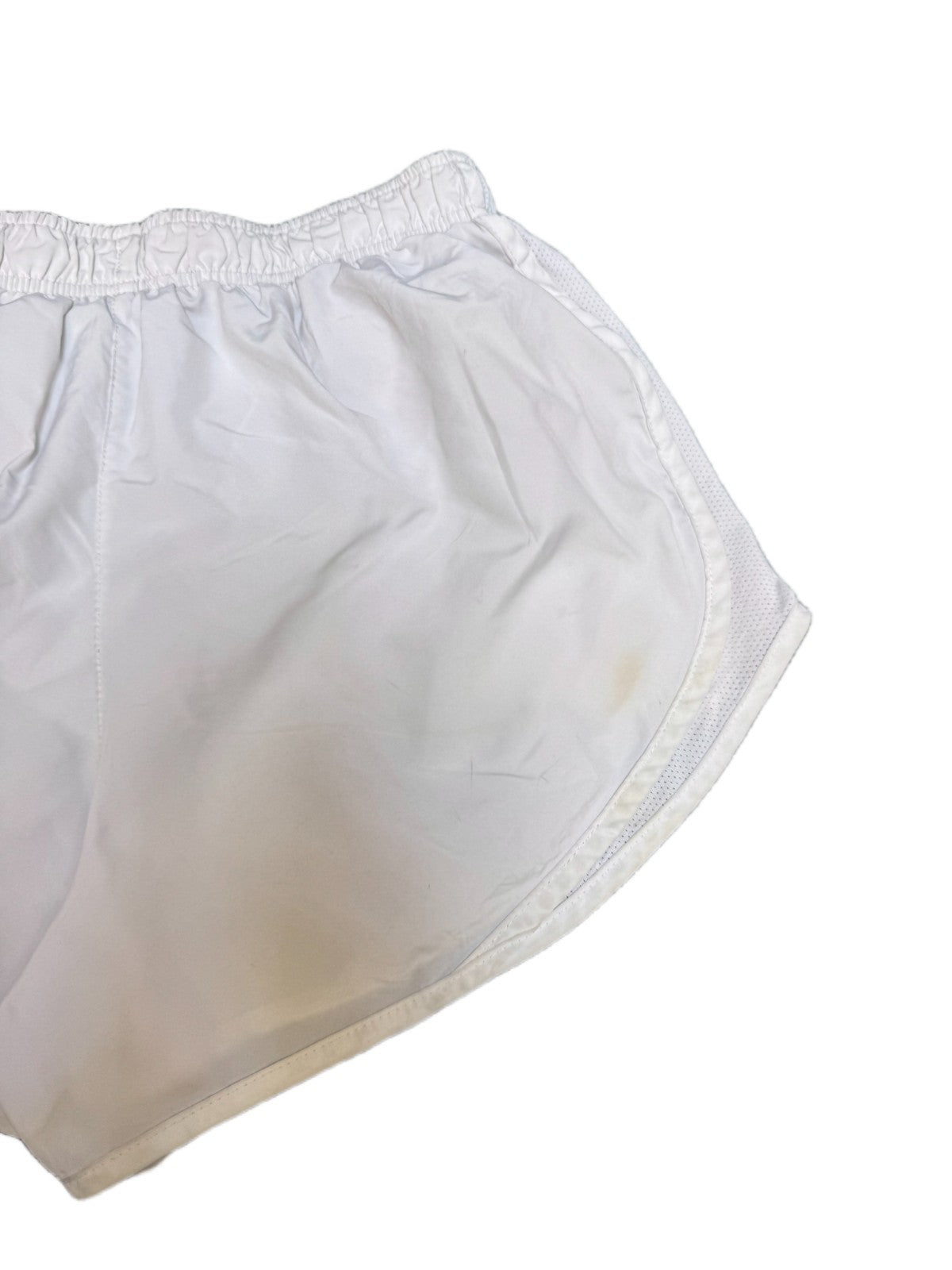 Nike Dri-FIT Running Shorts Fits as Womens Small 25" Waist White Dolphin Hem