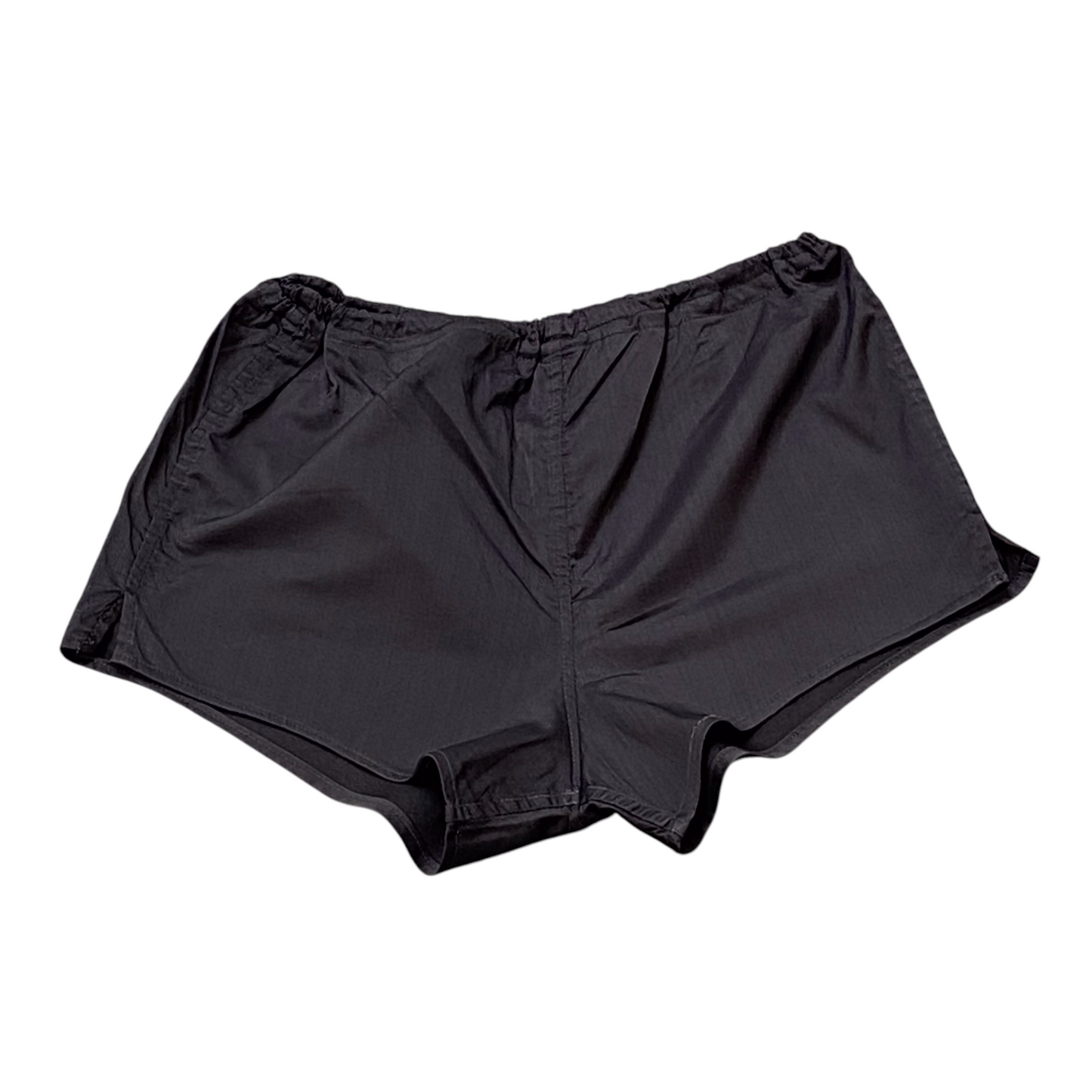 Sprinter Running Shorts 26W Black Solid Dark Wash Elastic Waist Pocket Athletic