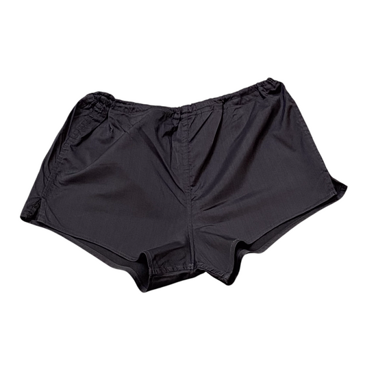 Sprinter Running Shorts 26W Black Solid Dark Wash Elastic Waist Pocket Athletic