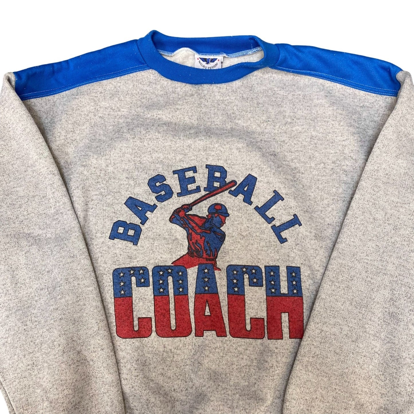 Mauro Ferrini Sweatshirt Womens Medium Grey Crew Neck Long Sleeve Sport Wear