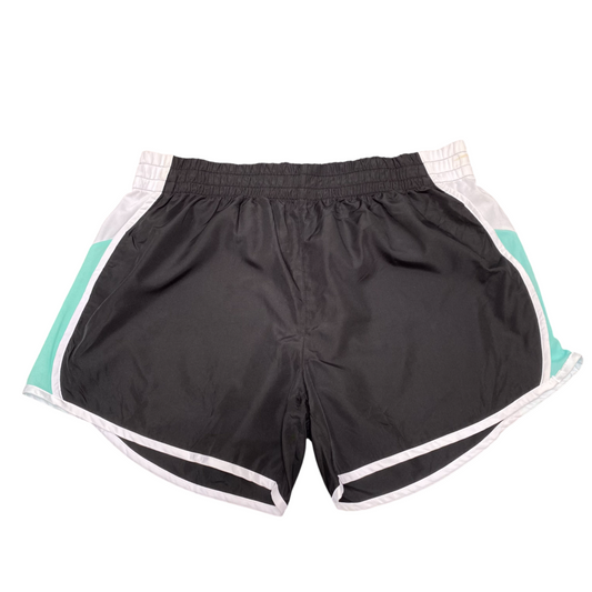 Sprinter Running Shorts 1X Black Elastic Waist Athletic Stretch Elastic Waist