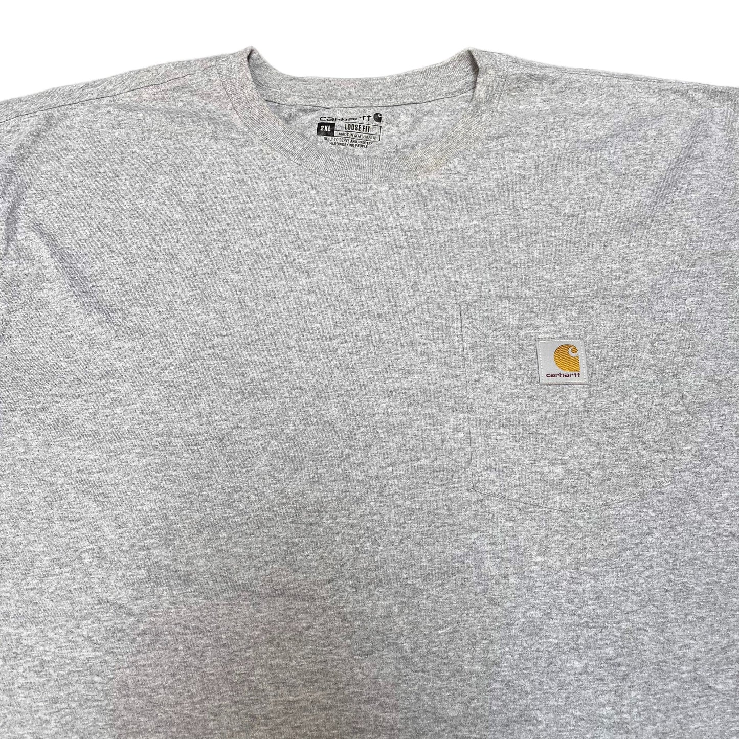 Carhartt Pocket T-Shirt Mens XL Grey Heather Loose Fit Short Sleeve Workwear Tee