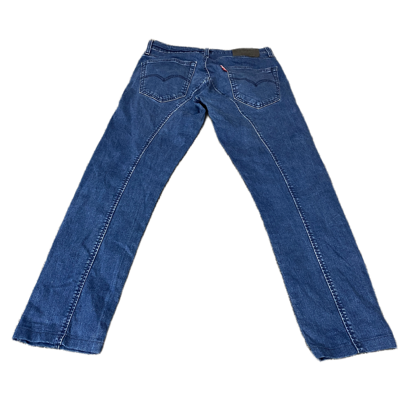Levi's Jeans Fits as Mens 30" Waist Blue Denim Double Stitch Red Tab Drawstring