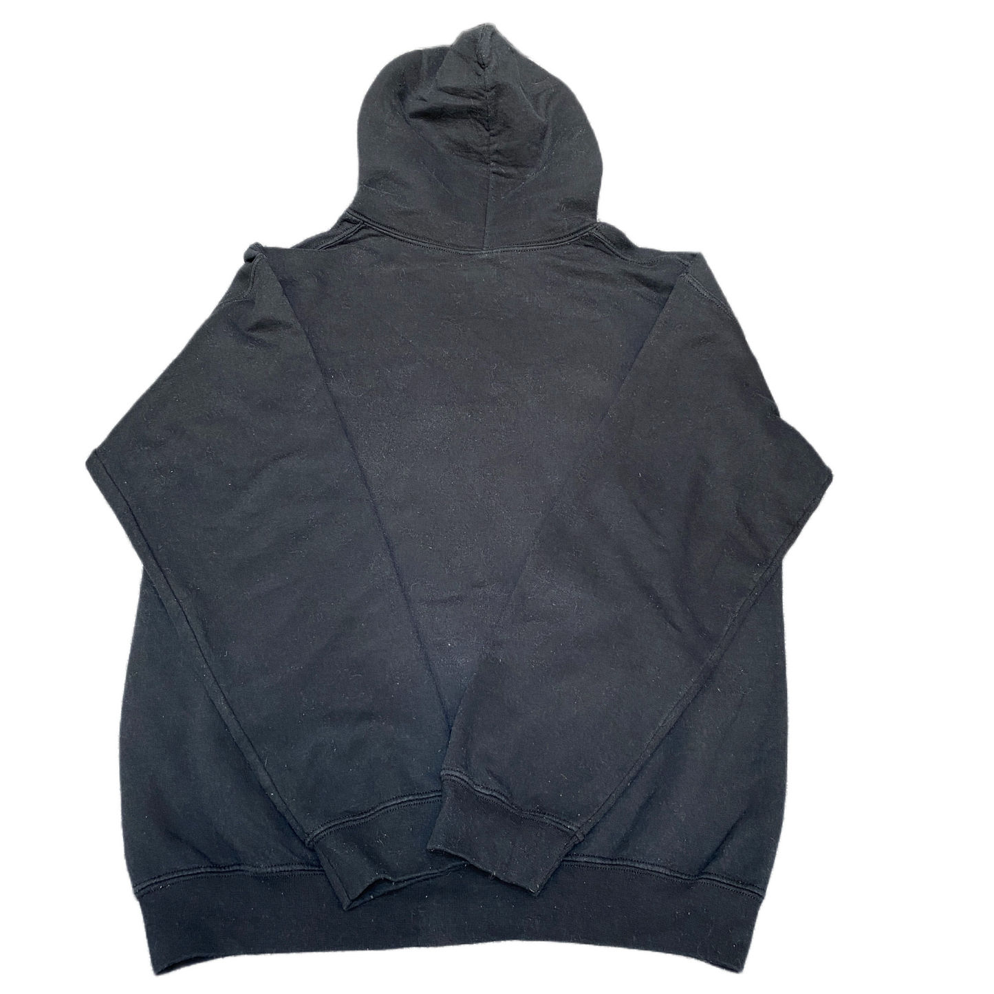 Bowery Supply Co Hoodie Mens Medium Black Graphic Print Fleece Lined Drawstring