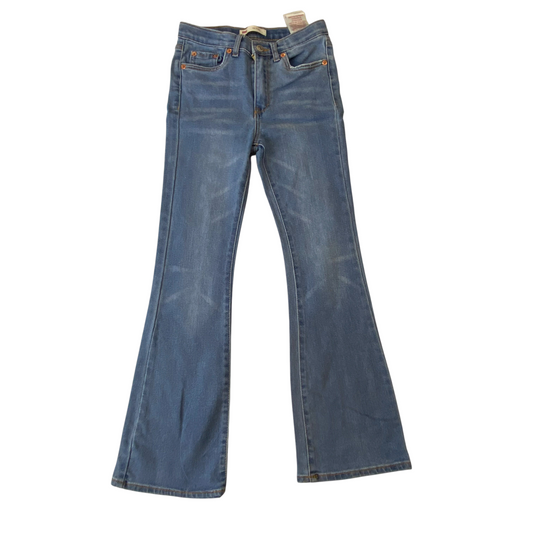 Levi's Jeans Womens 24W 24L Blue Denim Red Tab Medium Wash 726 Flare Leg Preppy