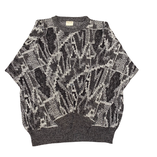 Onpelo Fitrico Jumper Womens Medium Grey Patterned Warm Winter Holiday Pullover