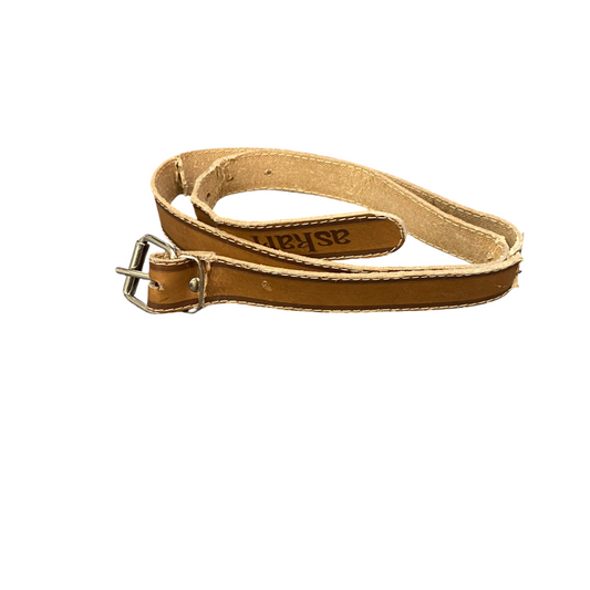Askari Belt Mens Brown Distressed Leather Stitched Adjustable Buckle Size 36 in