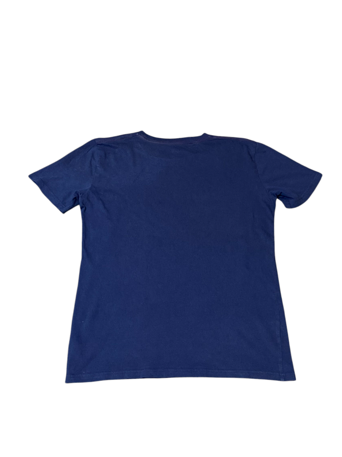 adidas Shirt Boys Large Blue 3 Stripes Panel Logo Short Sleeve Crew Neck Tee