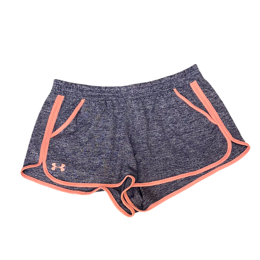 Under Armour Running Sprinter Shorts Womens Large Purple Heatgear Dolphin Hem