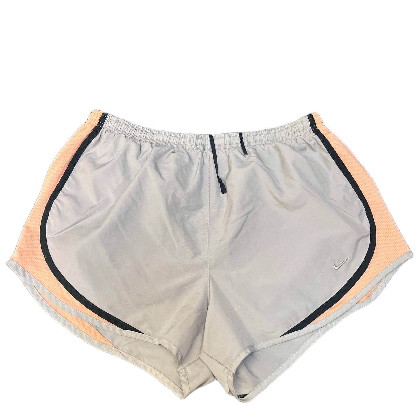 Nike Running Sprinter Shorts Fits as Womens M 29" Waist Grey Peach Dolphin Hem
