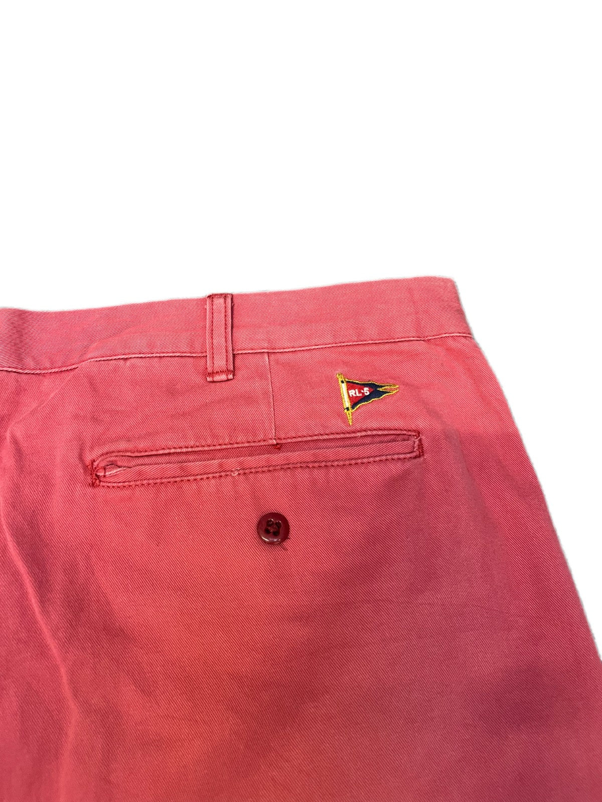Polo Ralph Lauren Classic Chino Shorts Fits as Mens XL 42" Waist Pink Flat Front