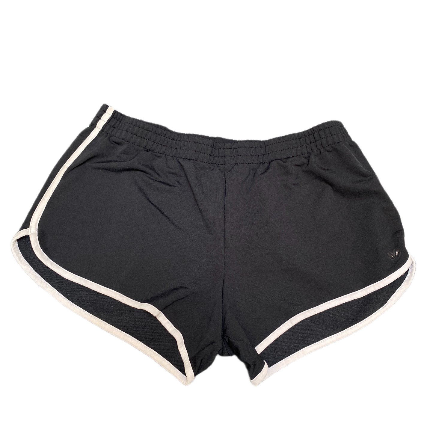 Running Sprinter Shorts Womens L 30" Waist Black Athletic Dolphin Hem Pull On